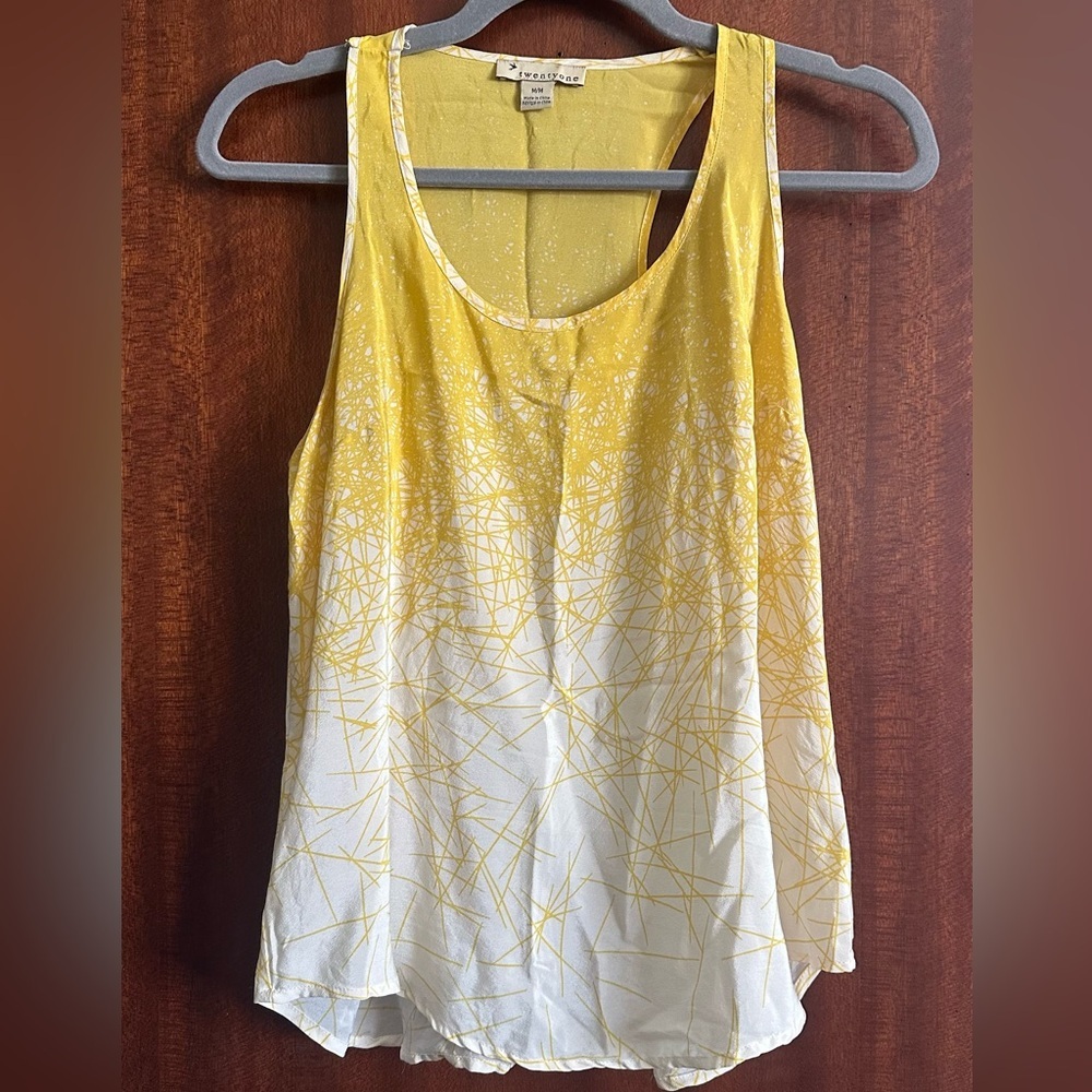 Vintage - Yellow and White Women's Tank Top